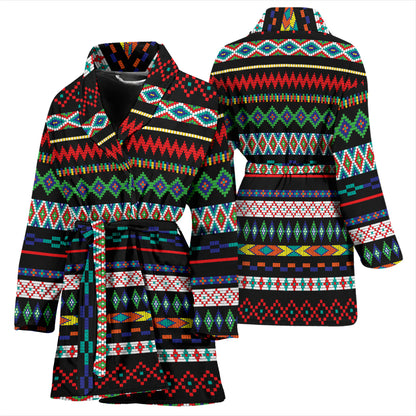 Southwest Pattern Print Design LKS302 Women Bathrobe