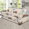 Pembroke Welsh Corgis Pattern Print Design A03 Sofa Slipcover