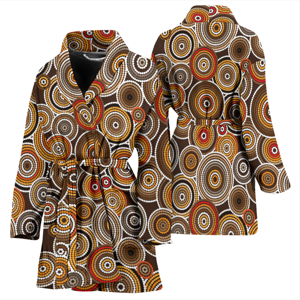 Aboriginal Print Design LKS402 Women Bathrobe