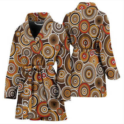 Aboriginal Print Design LKS402 Women Bathrobe
