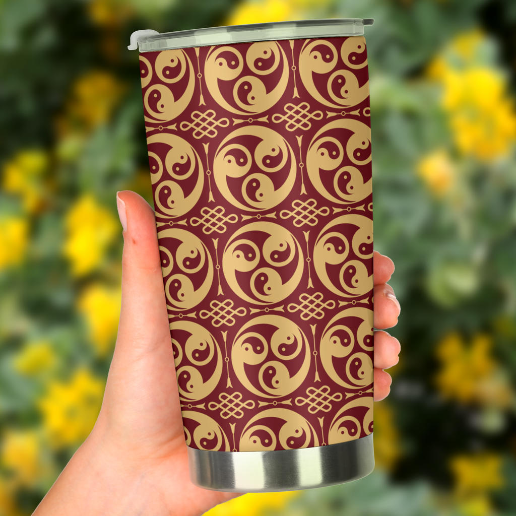 Yin Yang Style Pattern Design Print Tumbler