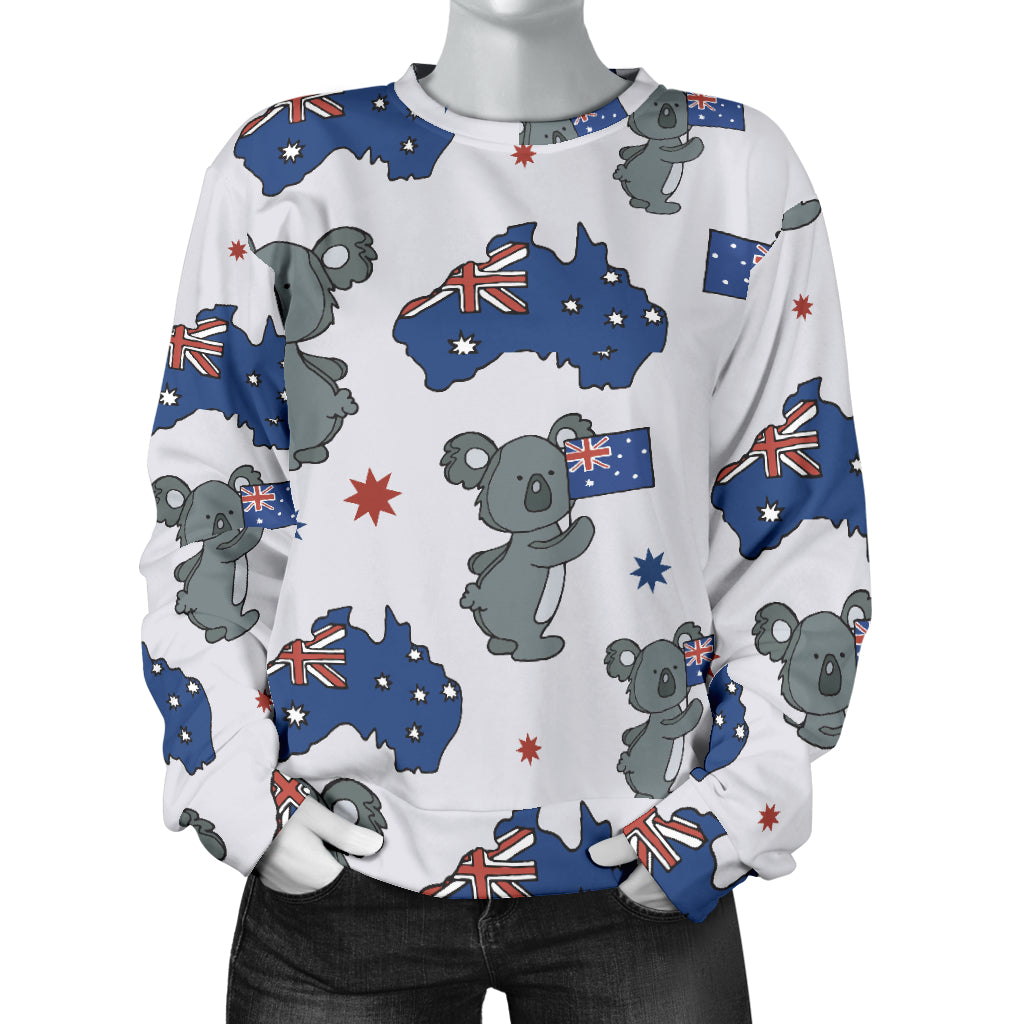 Koala Australia Day Themed Design Women Long Sleeve Sweatshirt