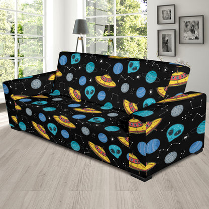 UFO Alien Print Design LKS306 Sofa Slipcover