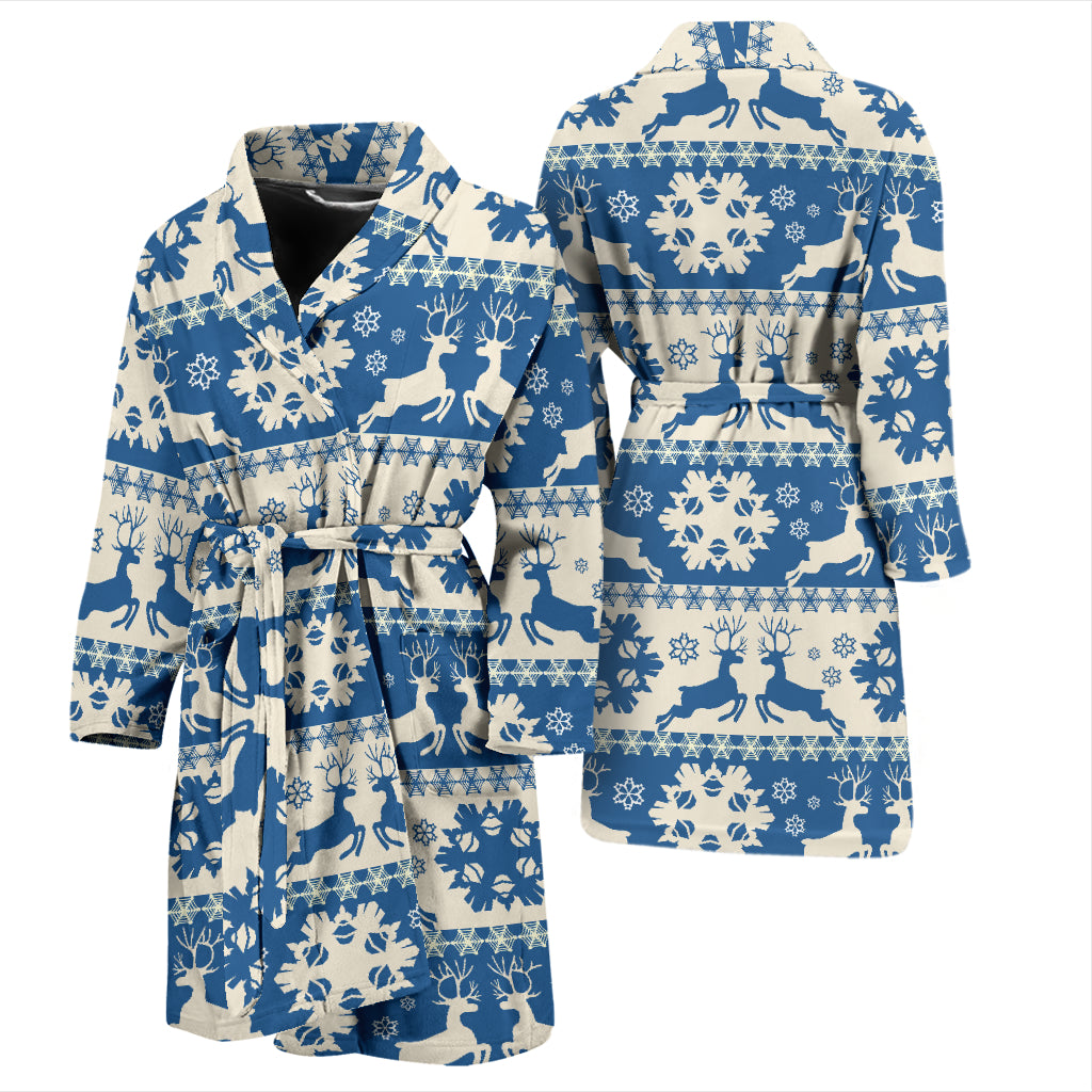 Reindeer Print Design LKS401 Men Bathrobe