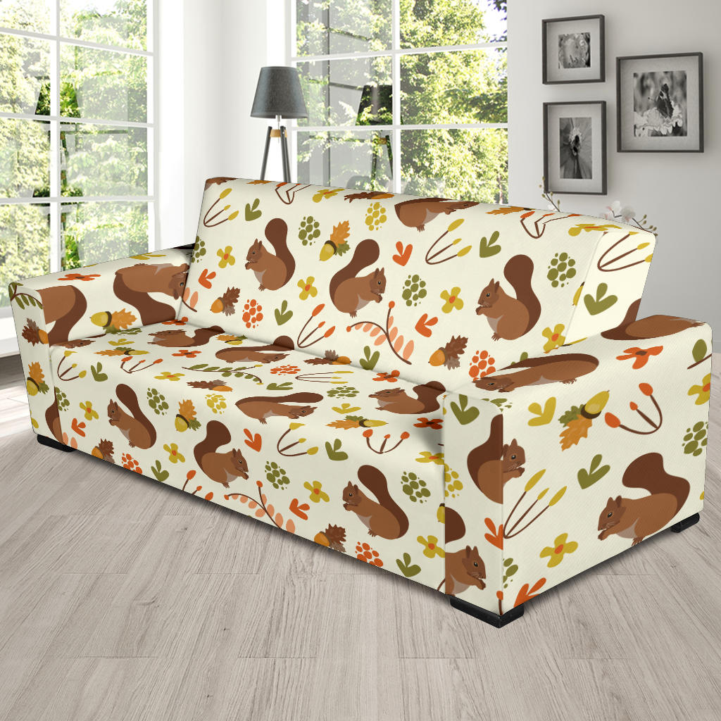 Squirrel Print Design LKS3010 Sofa Slipcover