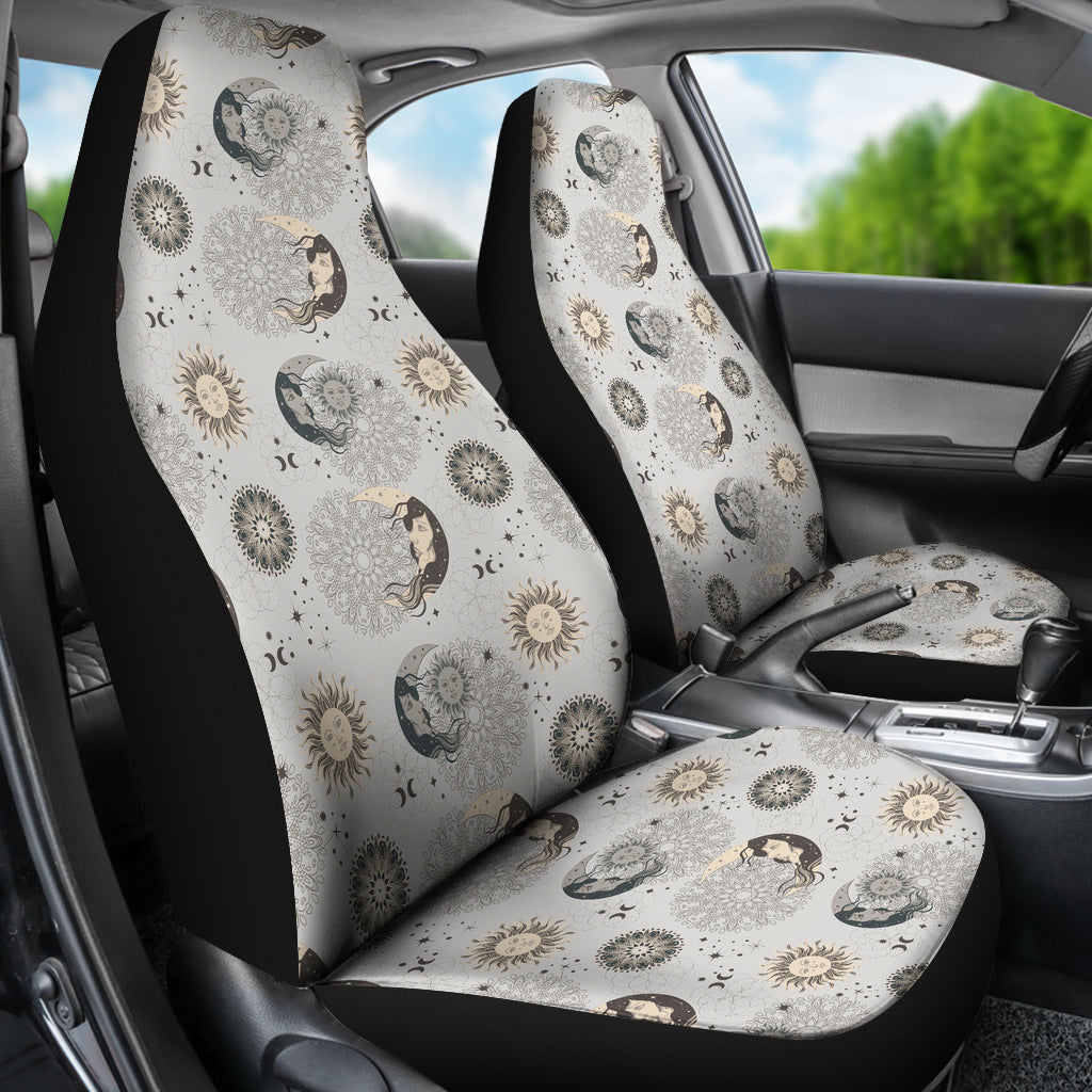 Sun Moon Print Design LKS302 Car Seat Covers