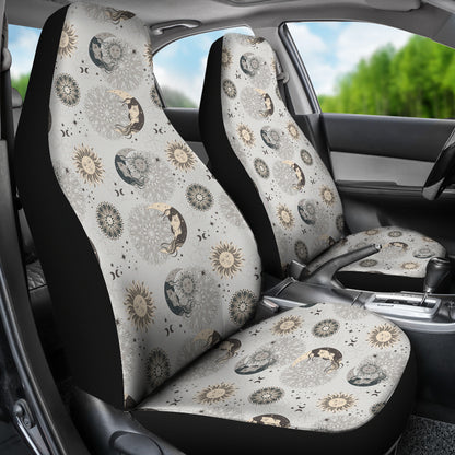 Sun Moon Print Design LKS302 Car Seat Covers