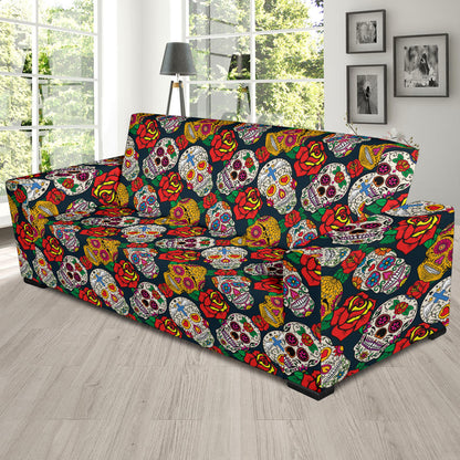 Sugar Skull Print Design LKS306 Sofa Slipcover