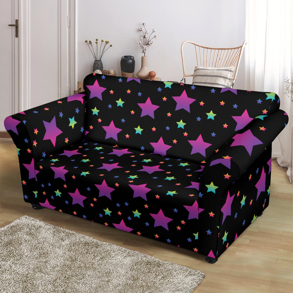 Star Print Design LKS305 Loveseat Couch Slipcover