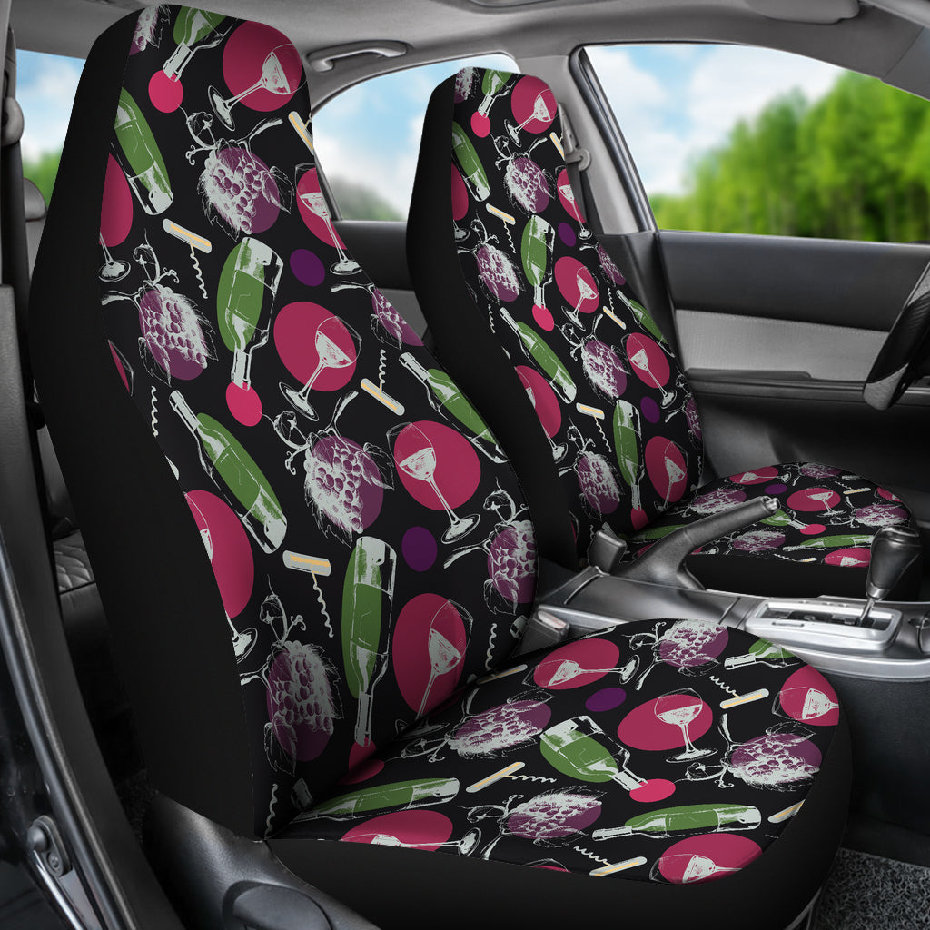 Wine Print Design LKS307 Car Seat Covers