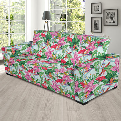 Tropical Flower Print Design LKS304 Sofa Slipcover