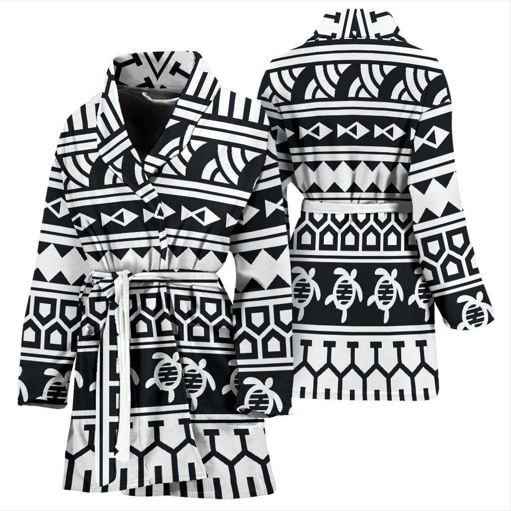 Samoan Pattern Print Design LKS303 Women Bathrobe