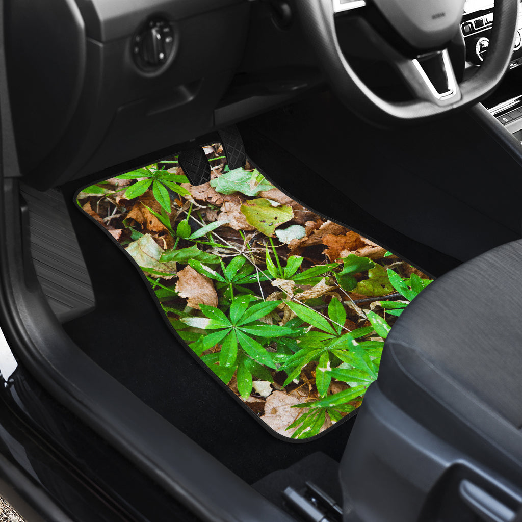 Camouflage Realistic Tree Fresh Print Car Floor Mats Front Back