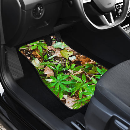 Camouflage Realistic Tree Fresh Print Car Floor Mats Front Back