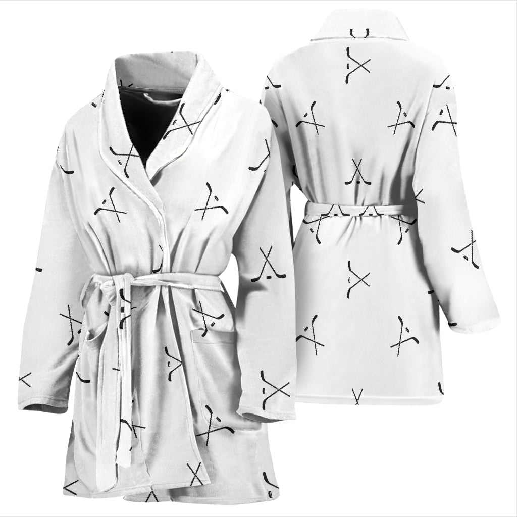 Hockey Print Design LKS304 Women Bathrobe