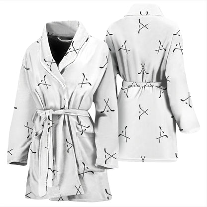 Hockey Print Design LKS304 Women Bathrobe