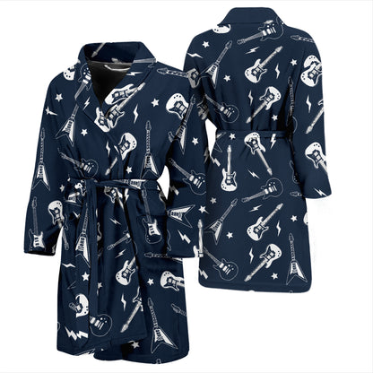 Electric Guitar Print Design LKS402 Men Bathrobe