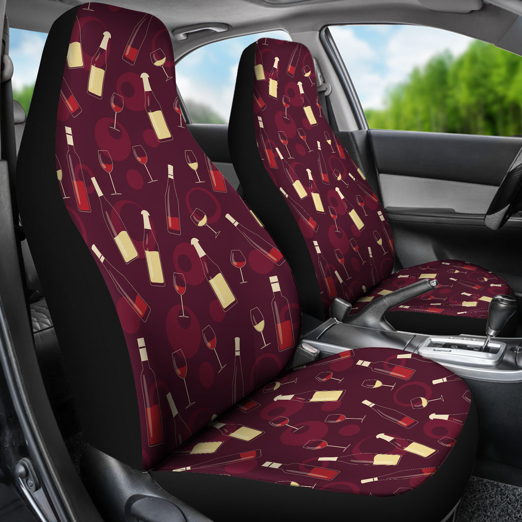Wine Themed Print Design LKS302 Car Seat Covers