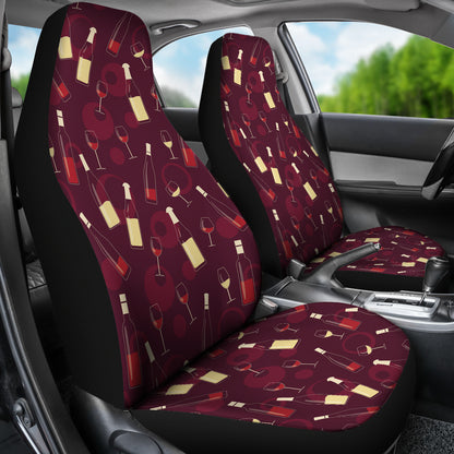 Wine Themed Print Design LKS302 Car Seat Covers