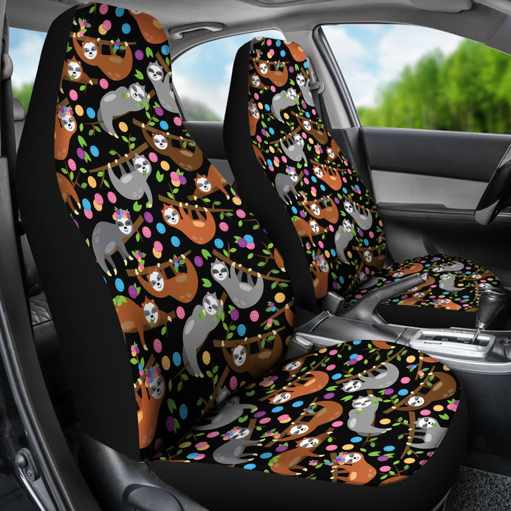 Sloth Print Design LKS306 Car Seat Covers