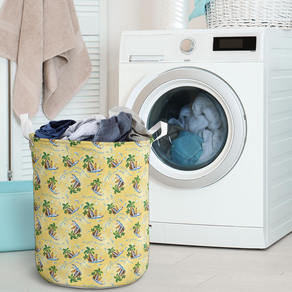 Surf Catch the Wave Design Laundry Basket