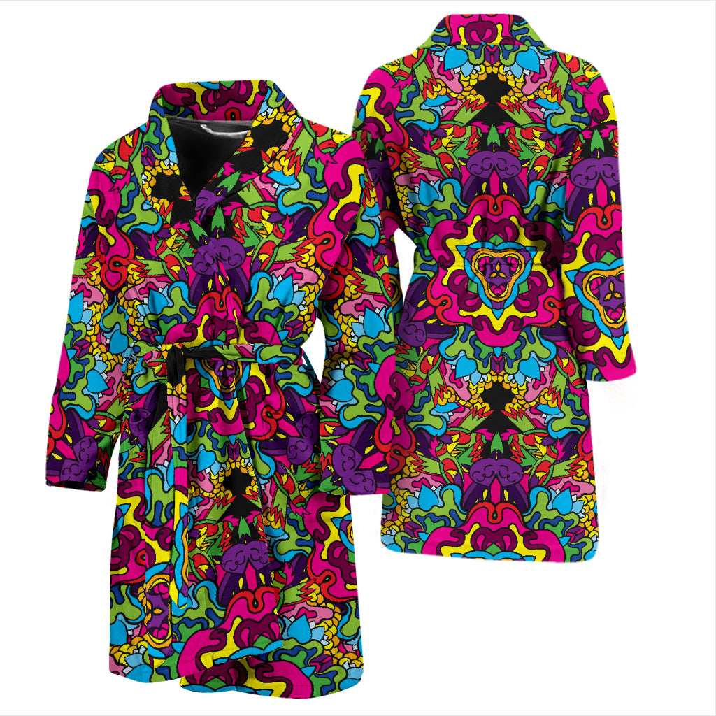 Trippy Print Design LKS303 Men Bathrobe
