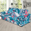 Funky Retro Pattern Print Design A05 Sofa Slipcover