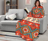 Aztec Red Print Pattern Adult Sleeve Blanket