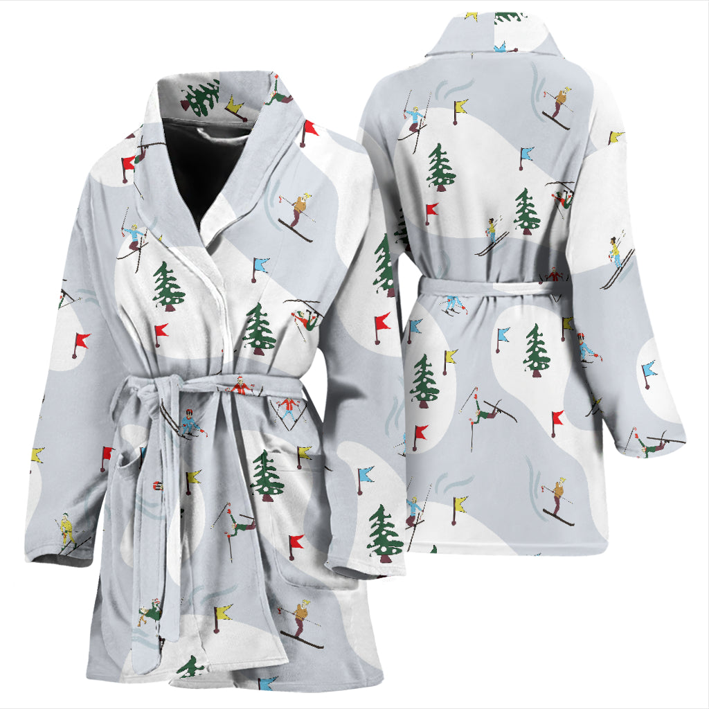 Ski Print Design LKS305 Women Bathrobe