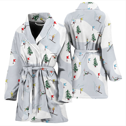 Ski Print Design LKS305 Women Bathrobe