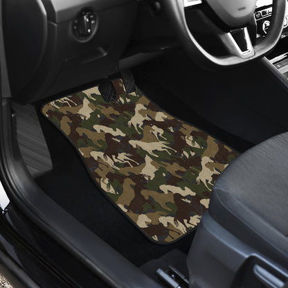 Horse Camo Themed Design Print Car Floor Mats Front Back