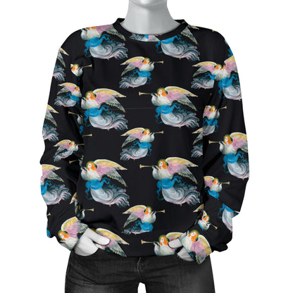 Angel with Wings Beautiful Design Print Women Long Sleeve Sweatshirt
