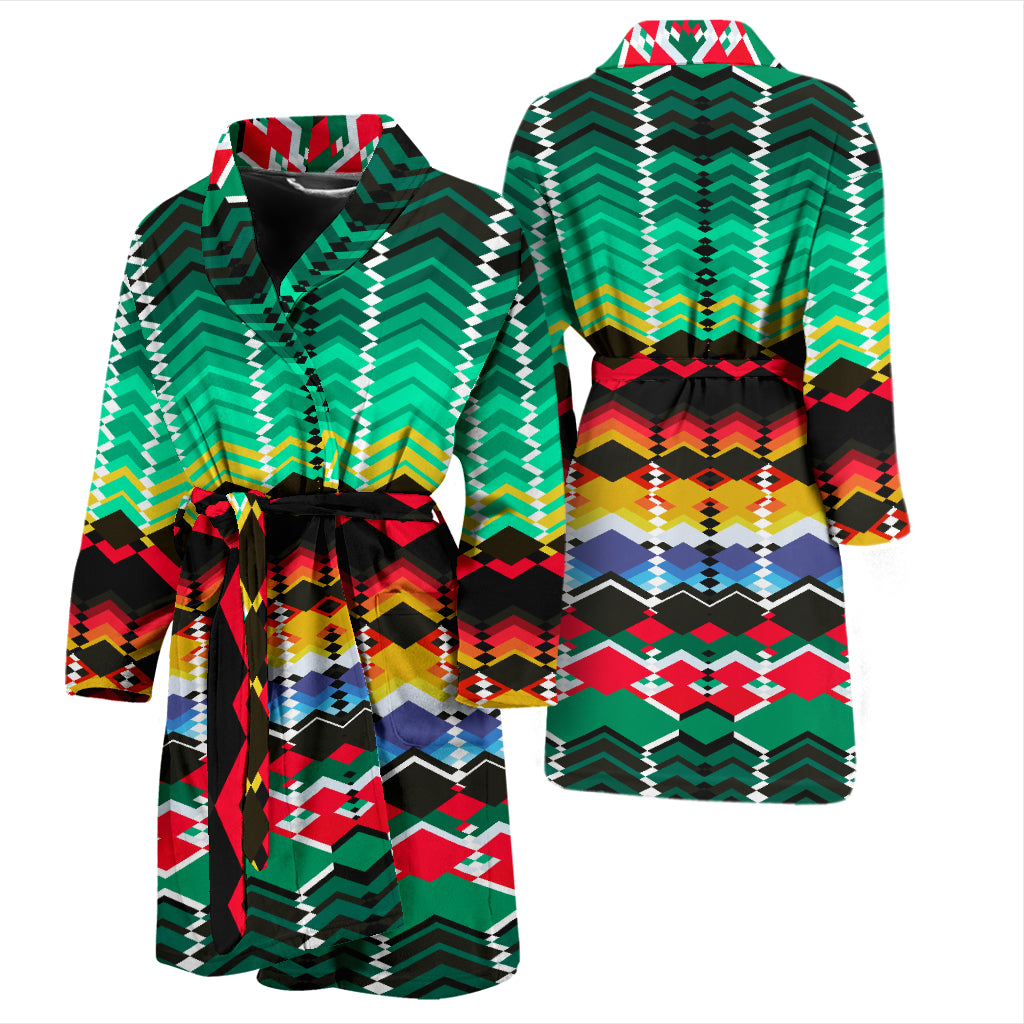 Serape Print Design LKS307 Men Bathrobe