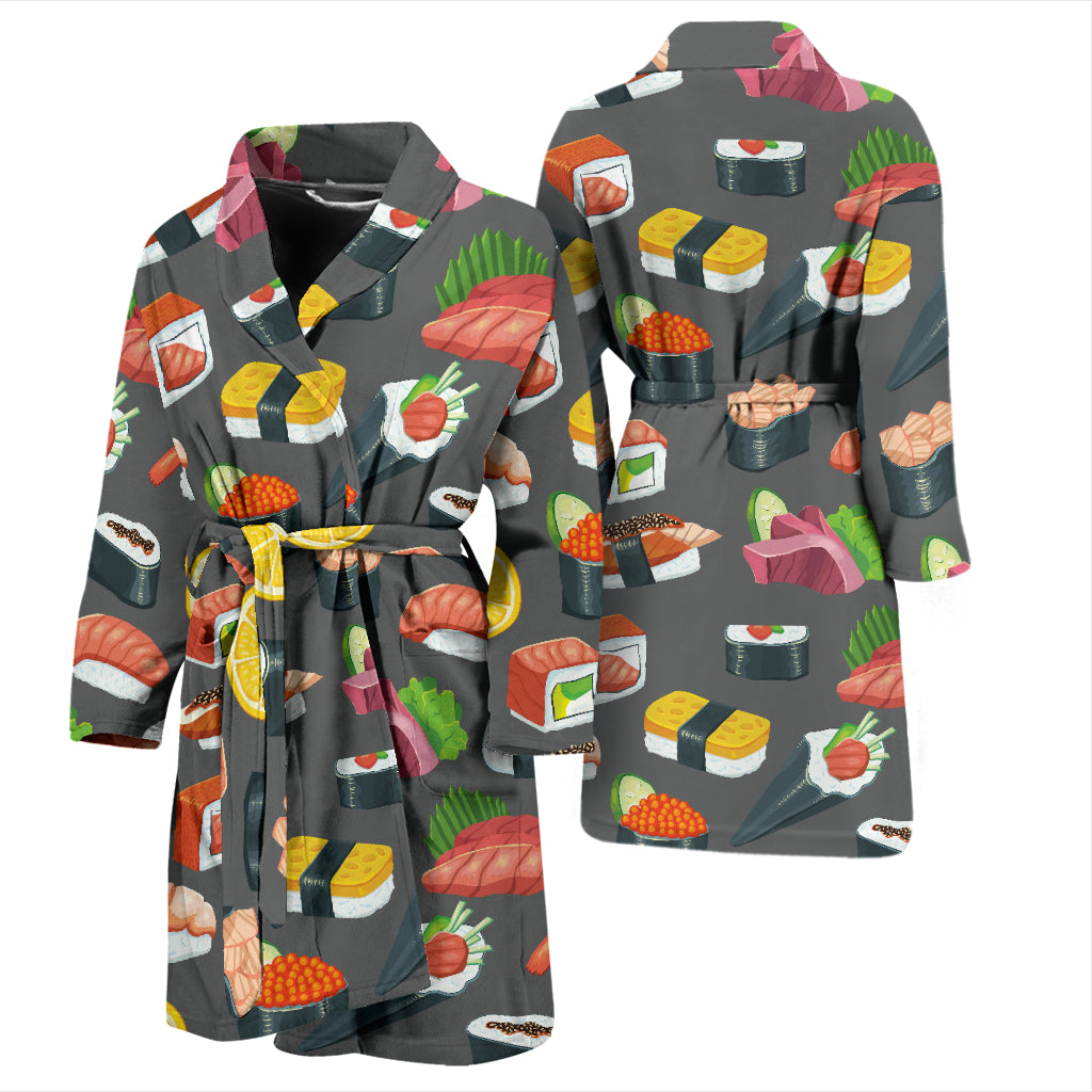 Sushi Print Design LKS302 Men Bathrobe