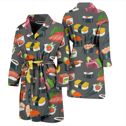 Sushi Print Design LKS302 Men Bathrobe