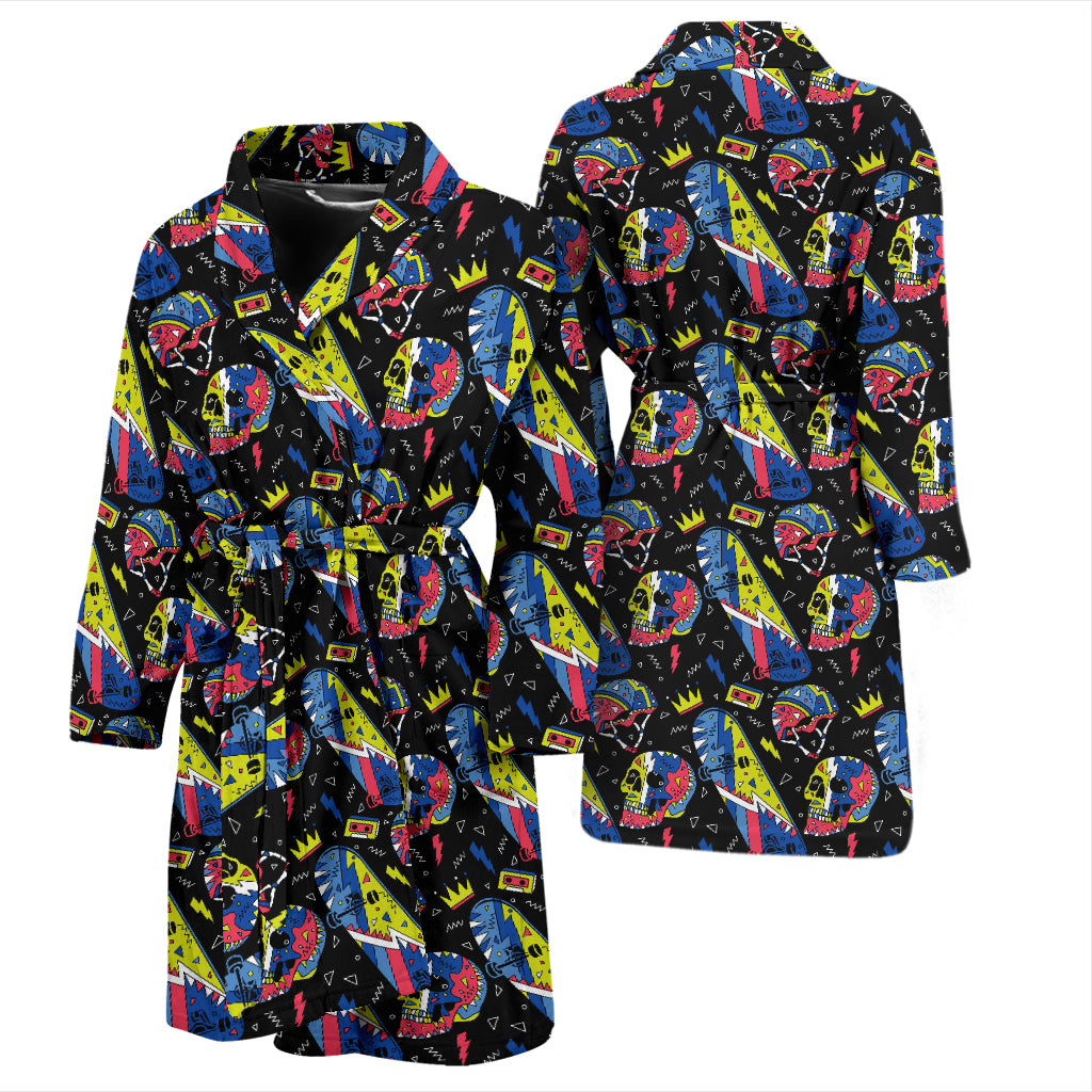 Skateboard Print Design LKS304 Men Bathrobe