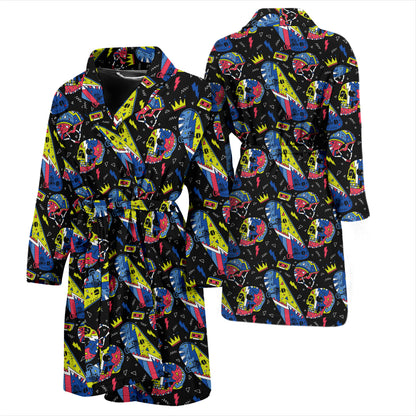 Skateboard Print Design LKS304 Men Bathrobe