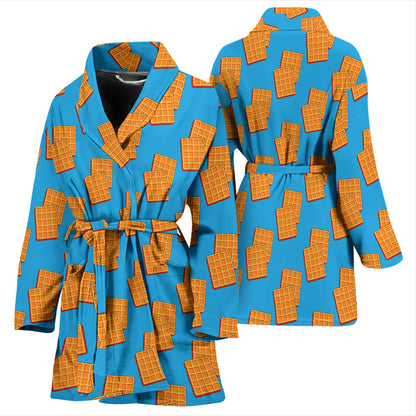 Waffle Print Design LKS304 Women Bathrobe