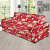 Crane Pattern Print Design 04 Sofa Slipcover