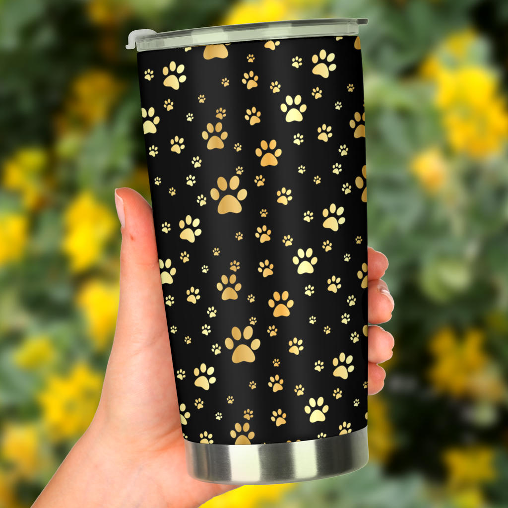 Paw Gold Print Tumbler
