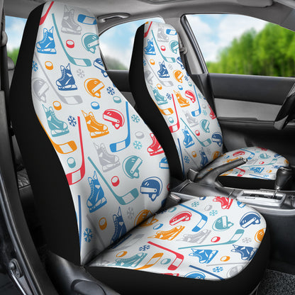 Hockey Equipment Print Design LKS301 Car Seat Covers