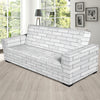 Brick White Pattern Print Design 03 Sofa Slipcover