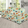 Chicken Pattern Print Design 07 Sofa Slipcover