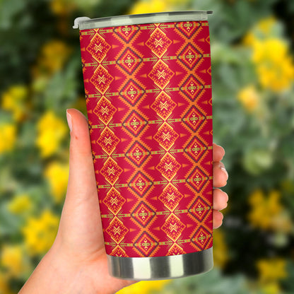 Southwest Aztec Design Themed Print Tumbler