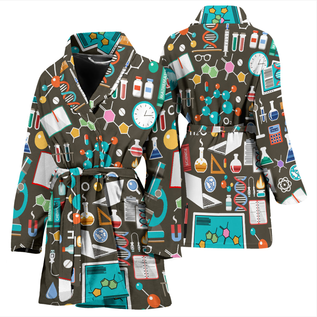 Science Print Design LKS303 Women Bathrobe