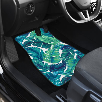 Brightness Tropical Palm Leaves Car Floor Mats Front Back