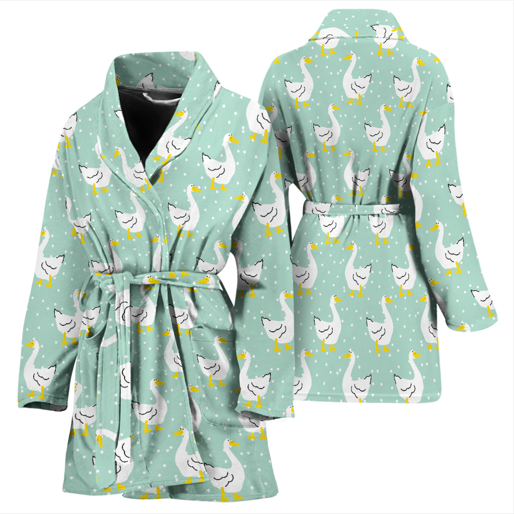Goose Print Design LKS404 Women Bathrobe