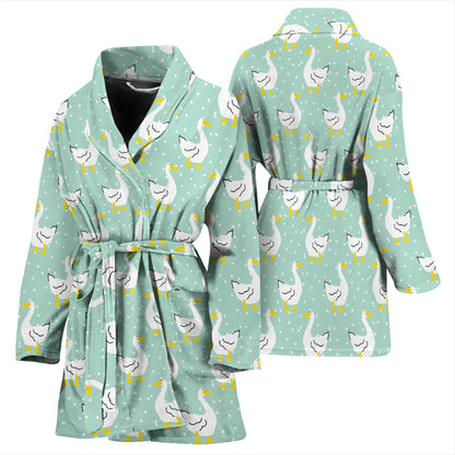 Goose Print Design LKS404 Women Bathrobe