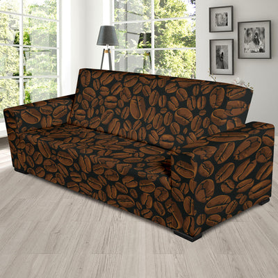 Coffee Pattern Print Design 01 Sofa Slipcover