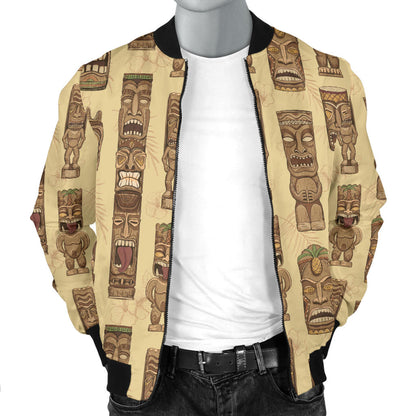 Totem Tiki Style Themed Design Men Bomber Jacket
